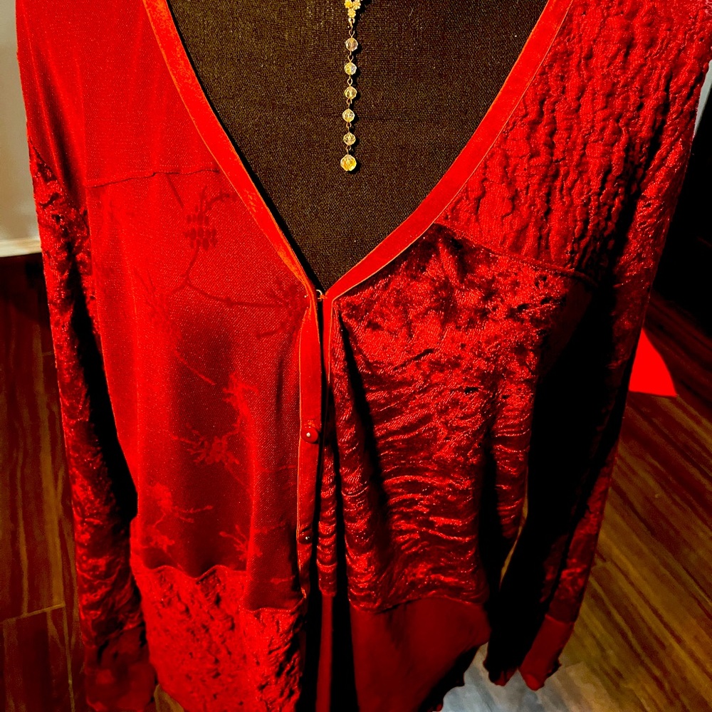 J Jill Velour Cardigan. Size Extra L.